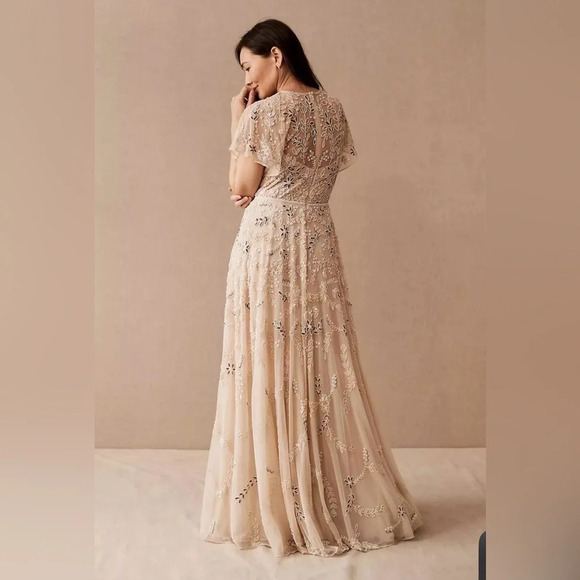 NWT Anthropologie Mac Duggal Evonna Dress 14 Wedding Mother of the Bride Ivory - Picture 2 of 16